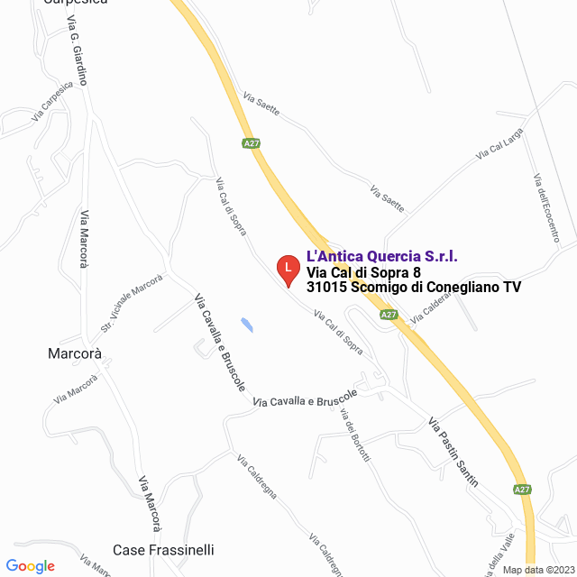 apri la mappa di L‘Antica Quercia S.r.l.