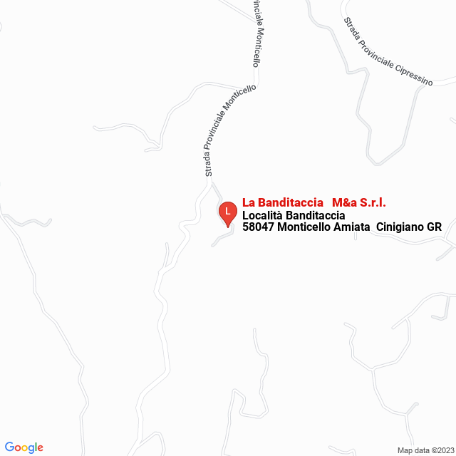 apri la mappa di La Banditaccia - M&a S.r.l.