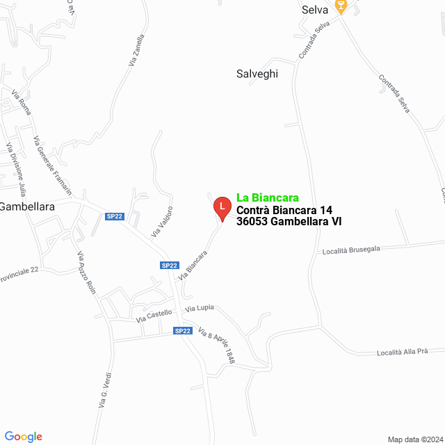 apri la mappa di La Biancara