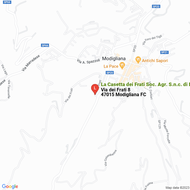 apri la mappa di La Casetta dei Frati Soc. Agr. S.n.c. di Maria Adele Ubaldi