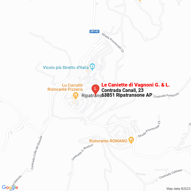 apri la mappa di Le Caniette di Vagnoni G. & L.