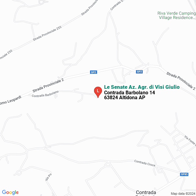 apri la mappa di Le Senate Az. Agr. di Visi Giulio