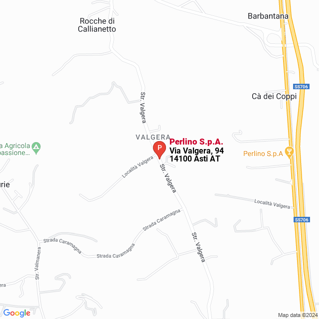 apri la mappa di Perlino S.p.A.