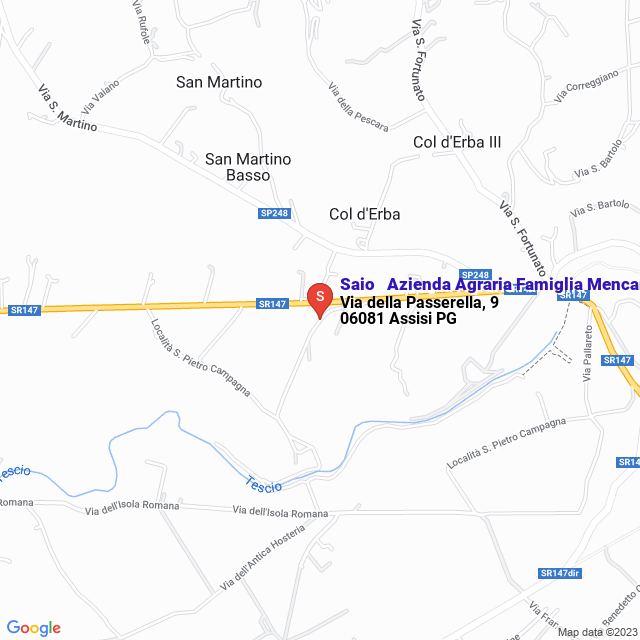 apri la mappa di Saio - Azienda Agraria Famiglia Mencarelli