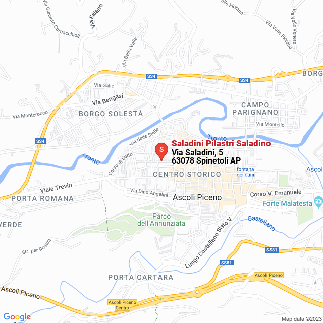 apri la mappa di Saladini Pilastri Saladino