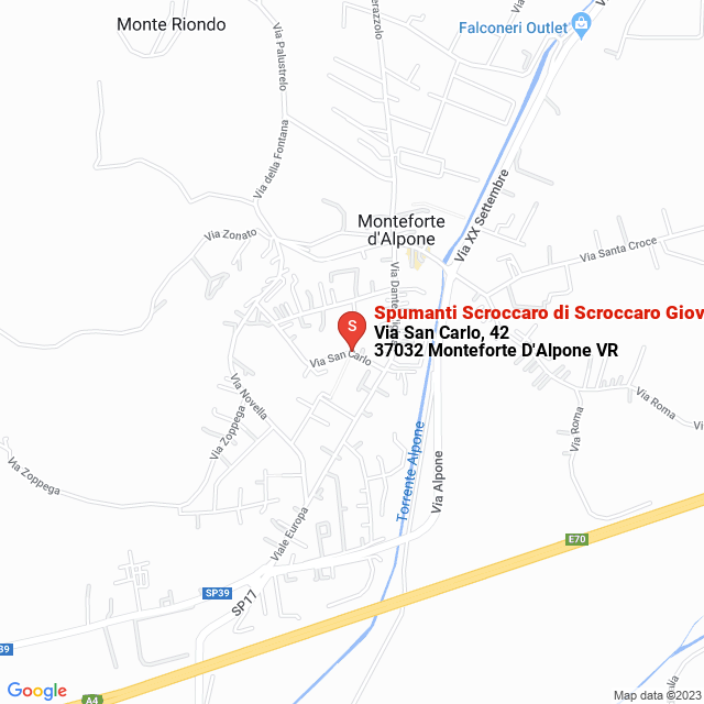 apri la mappa di Spumanti Scroccaro di Scroccaro Giovanni e C. S.a.s.