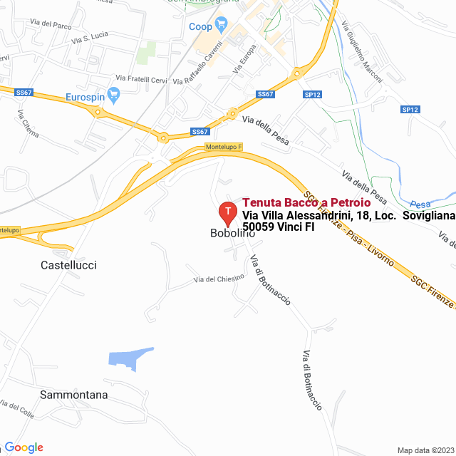 apri la mappa di Tenuta Bacco a Petroio