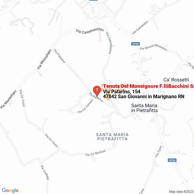 apri la mappa di Tenuta Del Monsignore F.lliBacchini Società Agricola S.S.