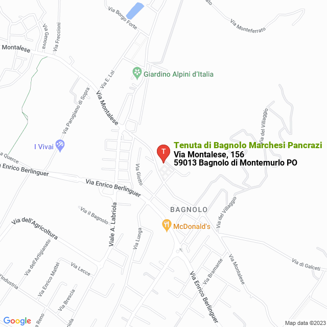 apri la mappa di Tenuta di Bagnolo Marchesi Pancrazi