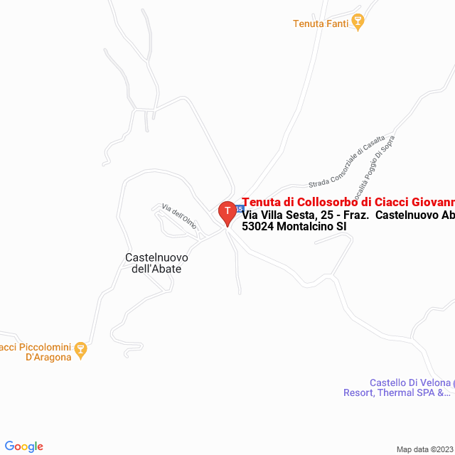 apri la mappa di Tenuta di Collosorbo di Ciacci Giovanna