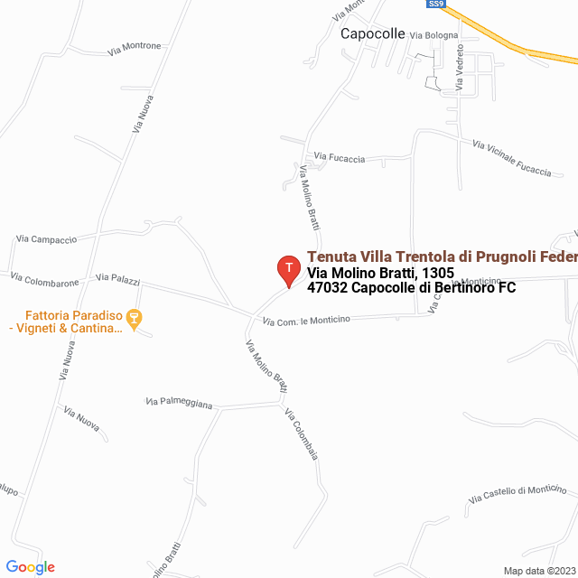 apri la mappa di Tenuta Villa Trentola di Prugnoli Federica