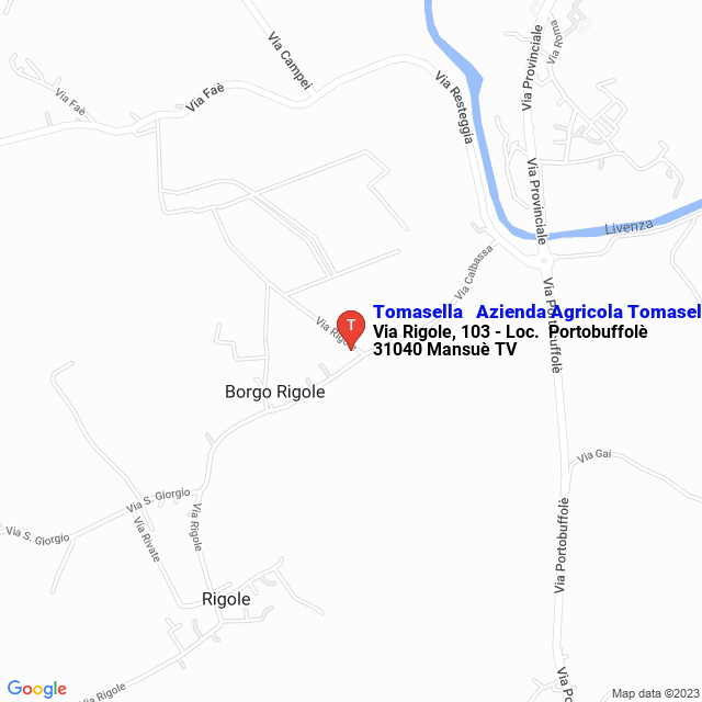 apri la mappa di Tomasella - Azienda Agricola Tomasella di Luigi Tomasella