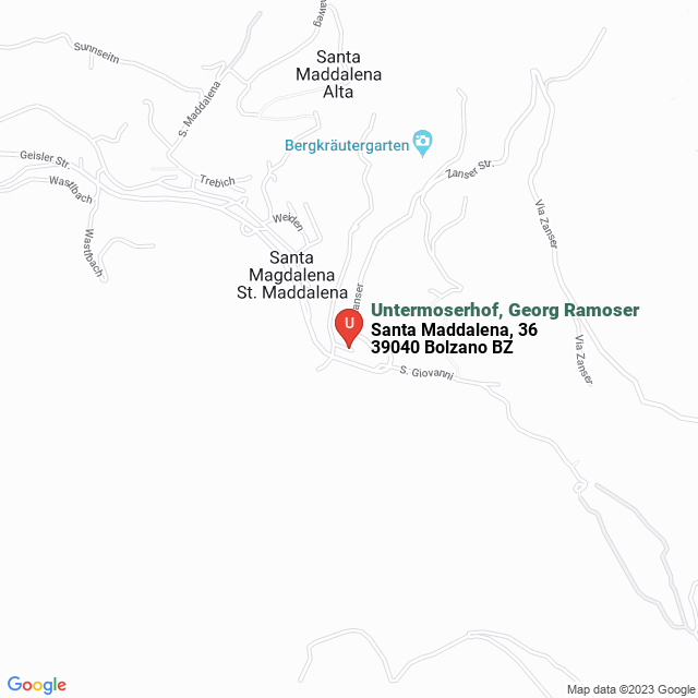 apri la mappa di Untermoserhof, Georg Ramoser