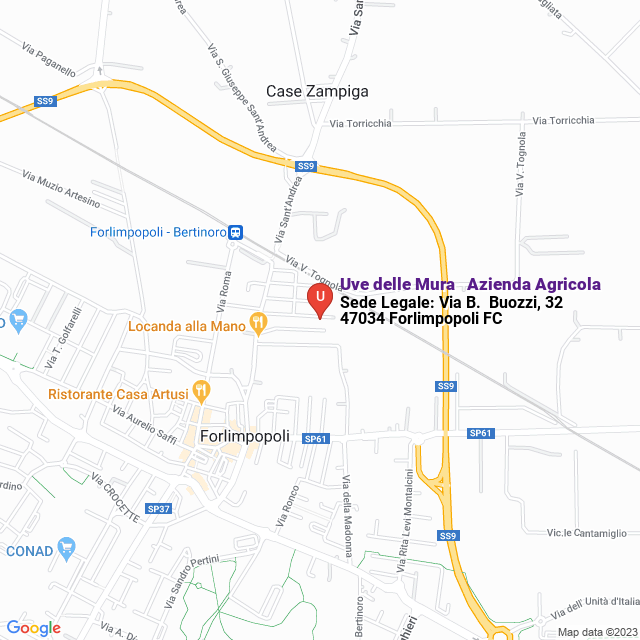 apri la mappa di Uve delle Mura - Azienda Agricola