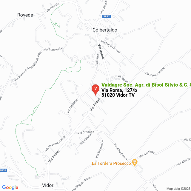 apri la mappa di Valdagre Soc. Agr. di Bisol Silvio & C. S.S