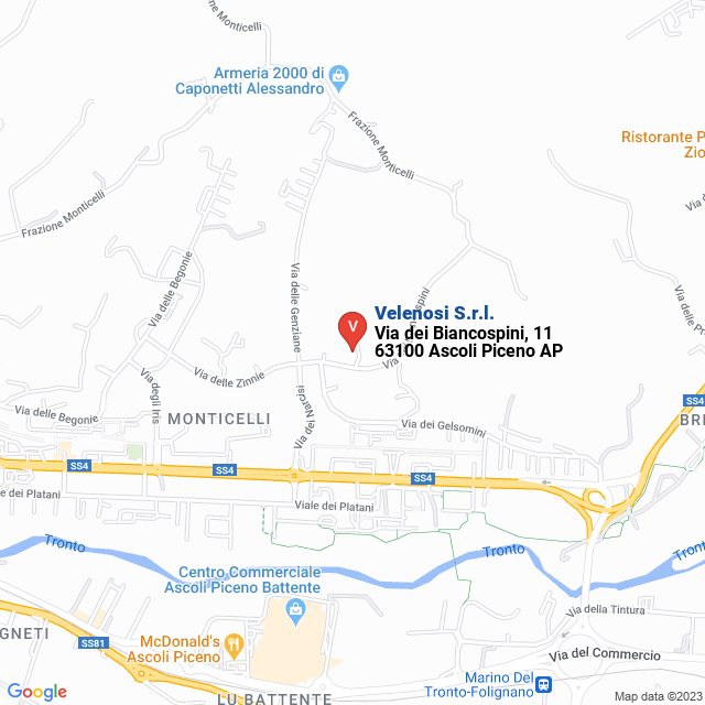 apri la mappa di Velenosi S.r.l.