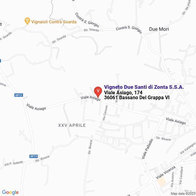 apri la mappa di Vigneto Due Santi di Zonta S.S.A.