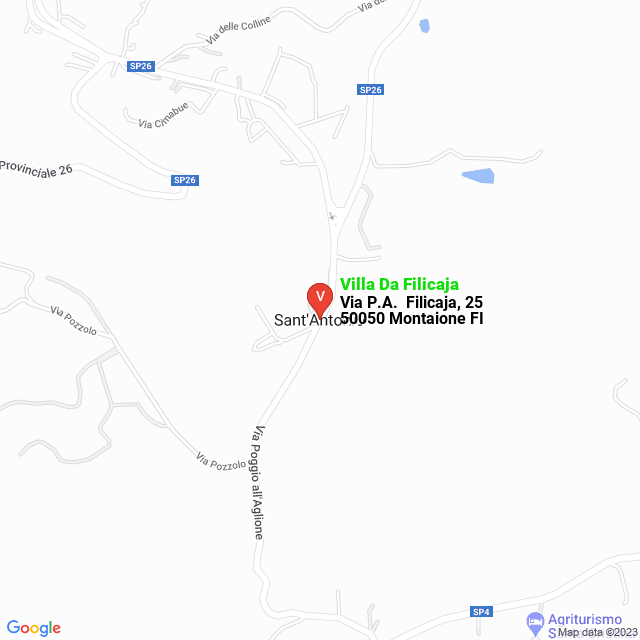 apri la mappa di Villa Da Filicaja
