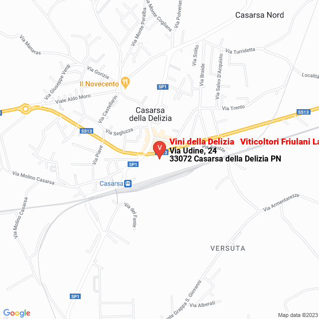 apri la mappa di Vini della Delizia - Viticoltori Friulani La Delizia