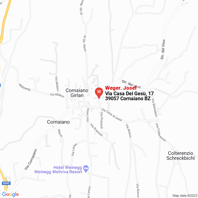 apri la mappa di Weger. Josef