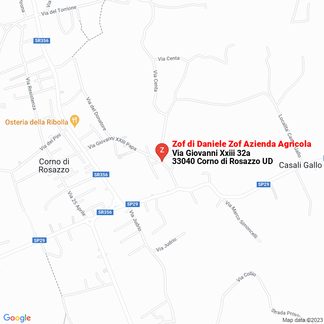 apri la mappa di Zof di Daniele Zof Azienda Agricola