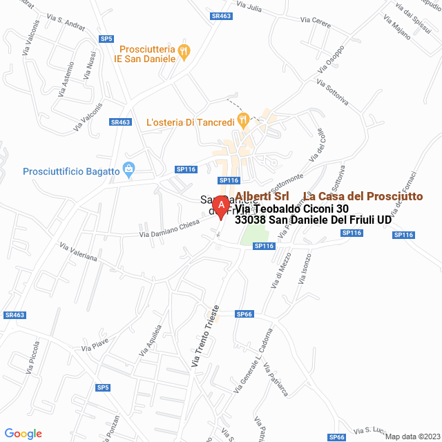 apri la mappa di Alberti Srl  -  La Casa del Prosciutto