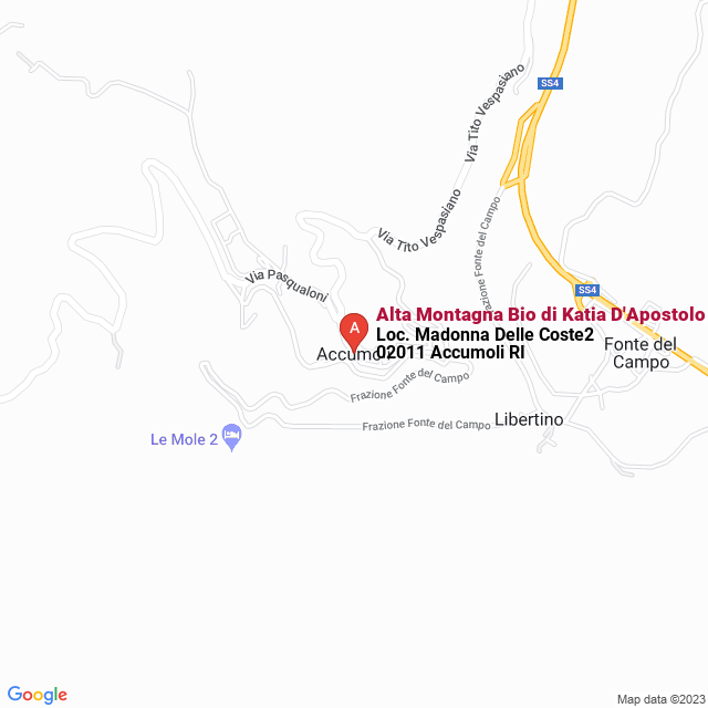 apri la mappa di Alta Montagna Bio di Katia D‘Apostolo Ss