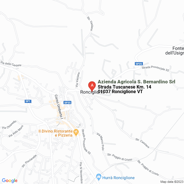apri la mappa di Azienda Agricola S. Bernardino Srl
