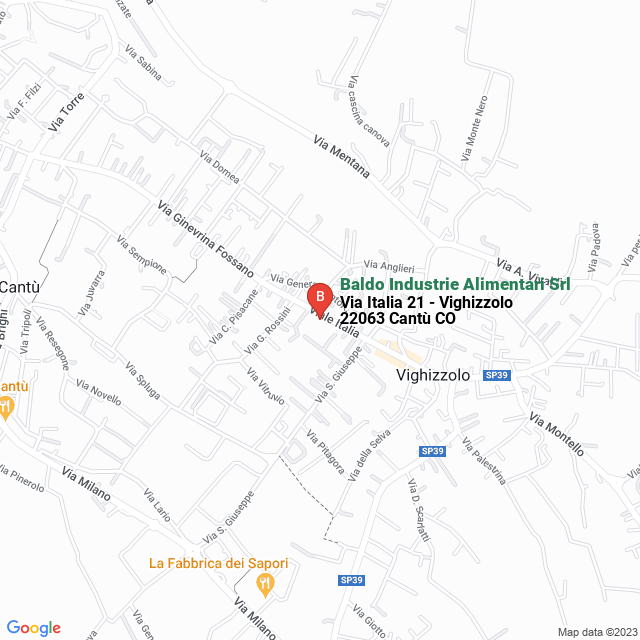 apri la mappa di Baldo Industrie Alimentari Srl