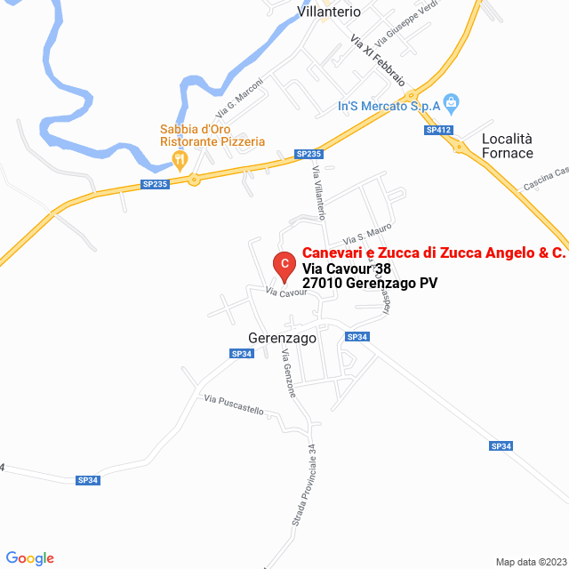 apri la mappa di Canevari e Zucca di Zucca Angelo & C. Snc