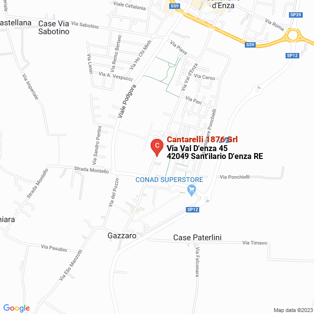 apri la mappa di Cantarelli 1876 Srl