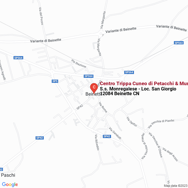 apri la mappa di Centro Trippa Cuneo di Petacchi & Muratore Snc