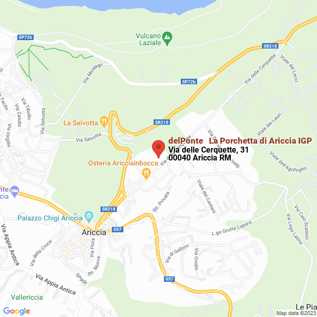 apri la mappa di delPonte - La Porchetta di Ariccia IGP