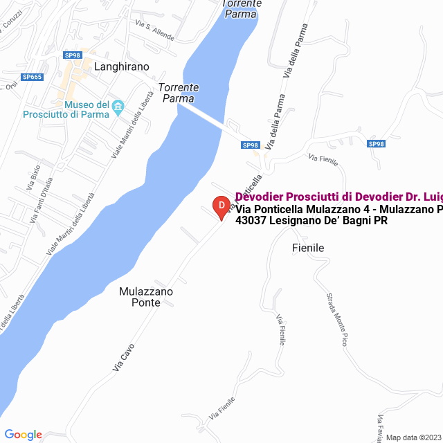 apri la mappa di Devodier Prosciutti di Devodier Dr. Luigi & C. Srl