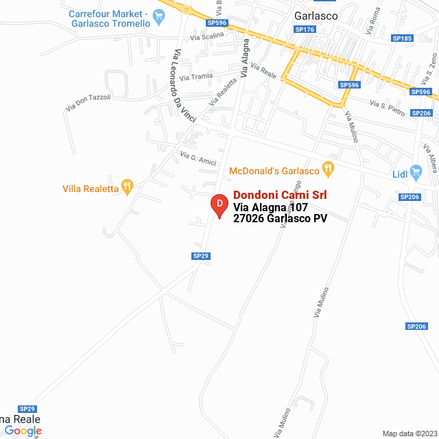 apri la mappa di Dondoni Carni Srl