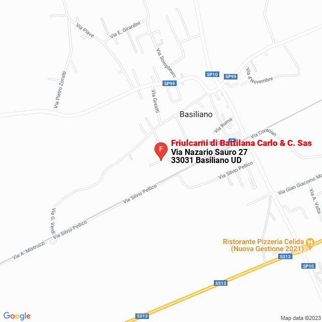 apri la mappa di Friulcarni di Battilana Carlo & C. Sas