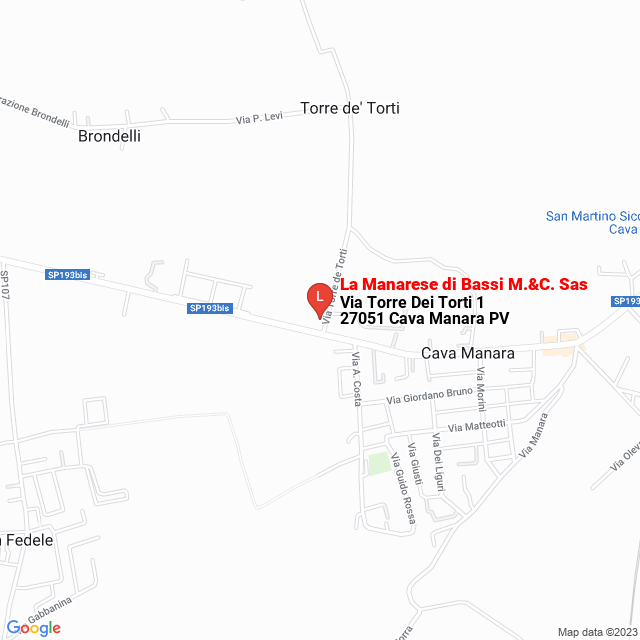 apri la mappa di La Manarese di Bassi M.&C. Sas