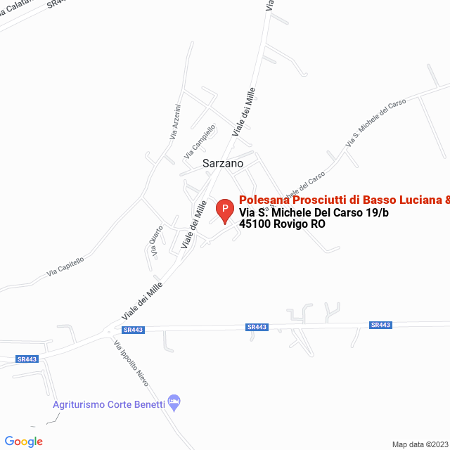 apri la mappa di Polesana Prosciutti di Basso Luciana & C. Snc