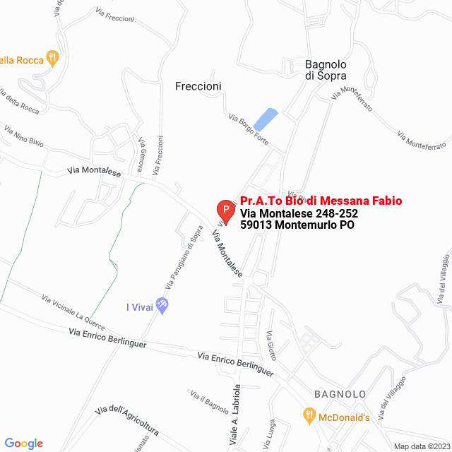 apri la mappa di Pr.A.To Bio di Messana Fabio