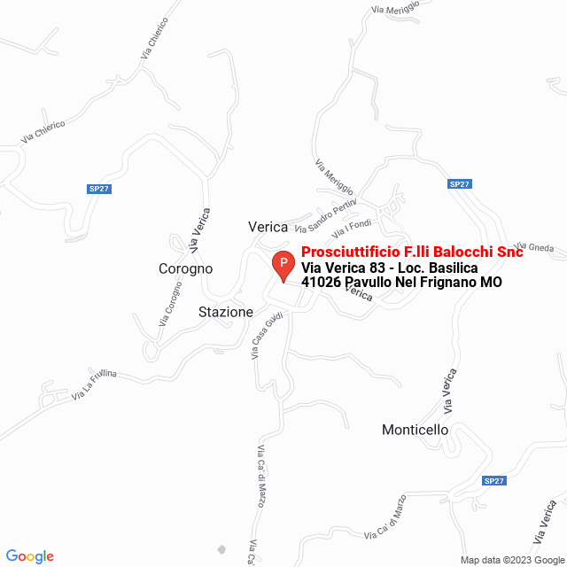 apri la mappa di Prosciuttificio F.lli Balocchi Snc