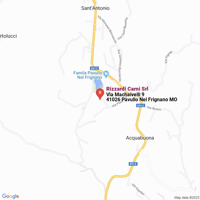 apri la mappa di Rizzardi Carni Srl