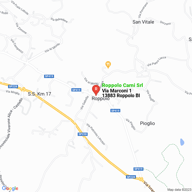apri la mappa di Roppolo Carni Srl