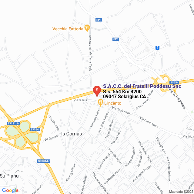 apri la mappa di S.A.C.C. dei Fratelli Poddesu Snc