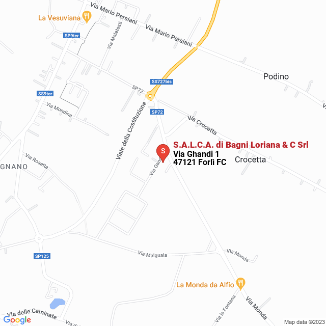 apri la mappa di S.A.L.C.A. di Bagni Loriana & C Srl