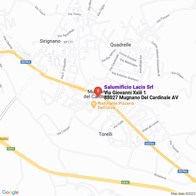 apri la mappa di Salumificio Lacis Srl