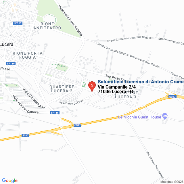 apri la mappa di Salumificio Lucerino di Antonio Gramegna