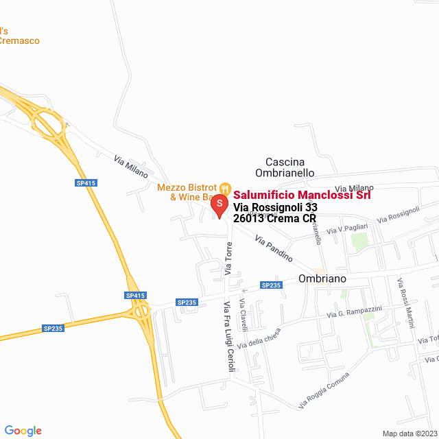 apri la mappa di Salumificio Manclossi Srl