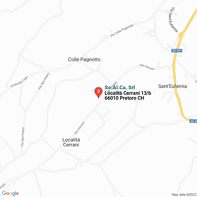 apri la mappa di So.Al.Ca. Srl