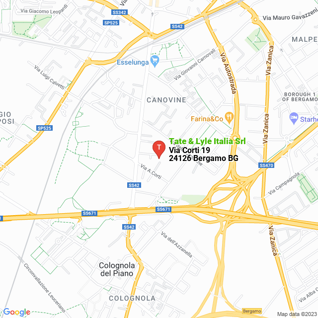 apri la mappa di Tate & Lyle Italia Srl