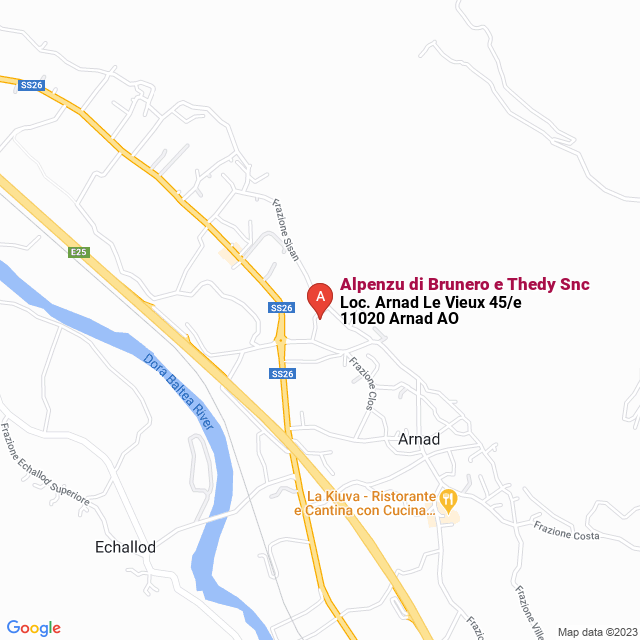 apri la mappa di Alpenzu di Brunero e Thedy Snc
